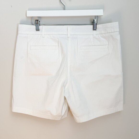 NWT - J CREW Flat Front Shorts - Women - Cotton - White - 14 - Picture 3 of 4